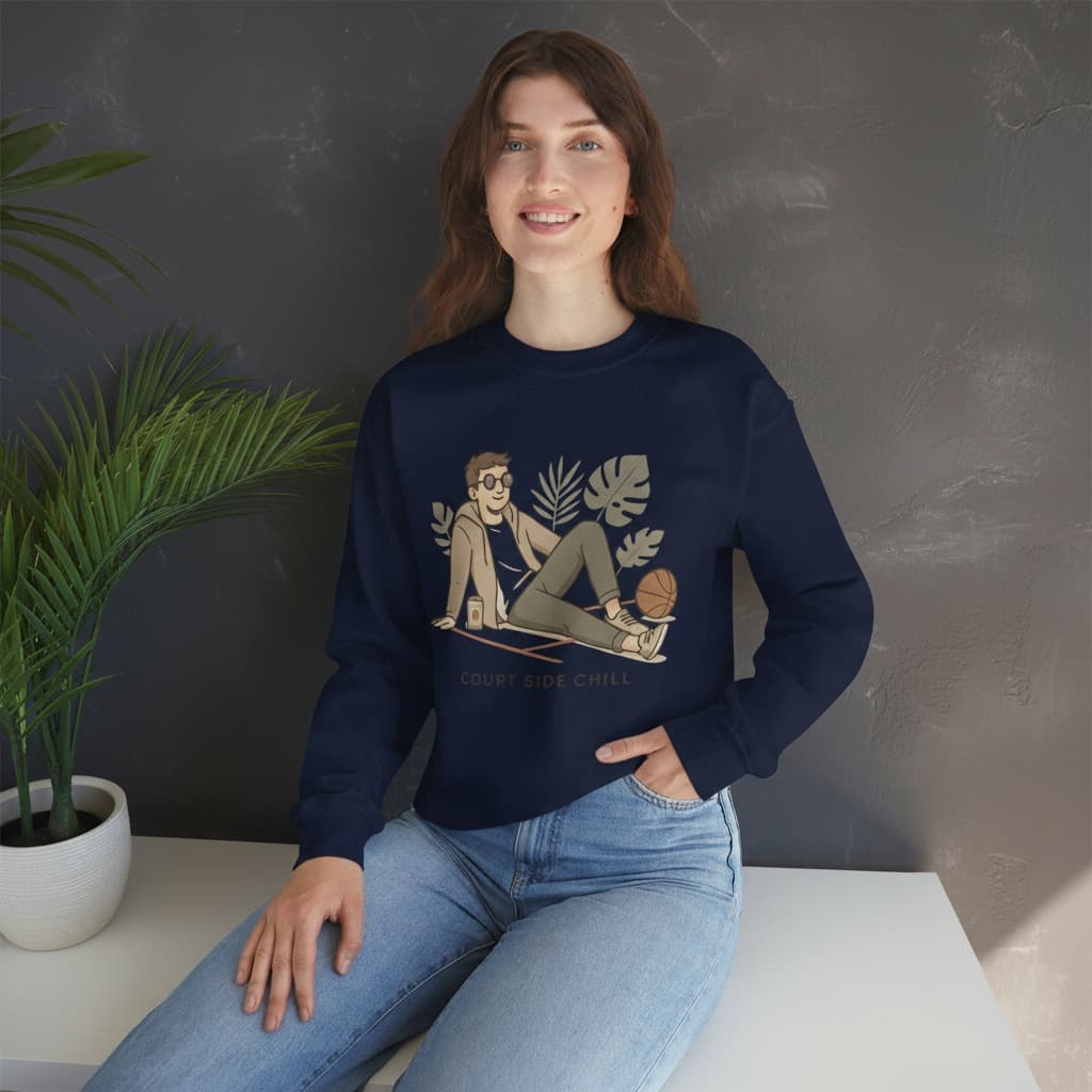 Unisex Basketball Sweatshirt – Chilling Crew-neck for Hoops Lovers