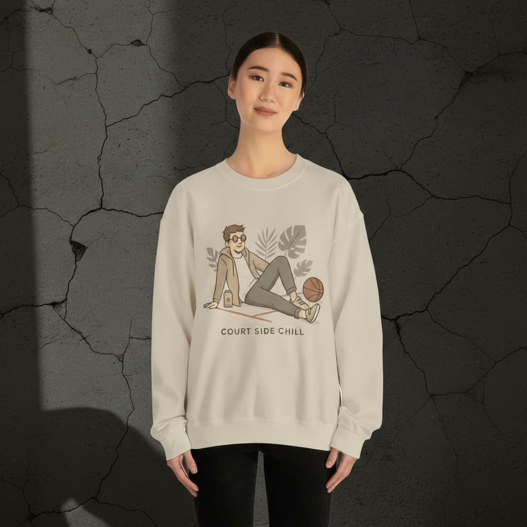 Unisex Basketball Sweatshirt – Chilling Crew-neck for Hoops Lovers
