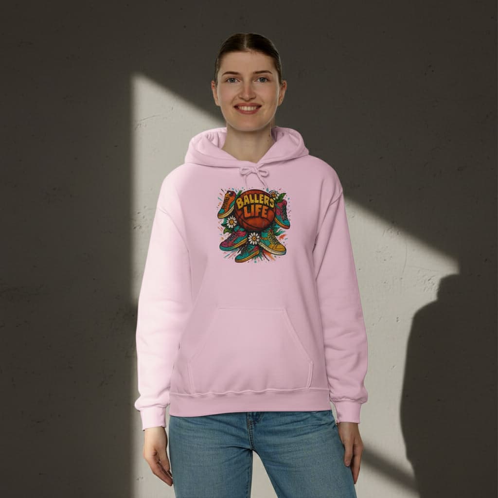 Basketball Hoodie | Unisex Heavy Blend™ Graphic Hooded Sweatshirt for Players & Fans