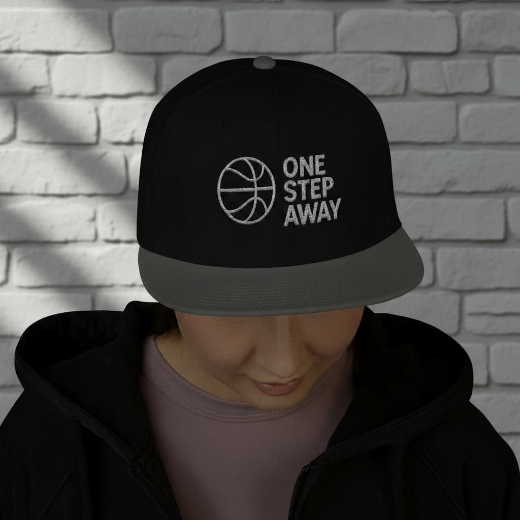 Embroidered Basketball Snapback Cap β Perfect Game Day Hat for Hoopers & Fans