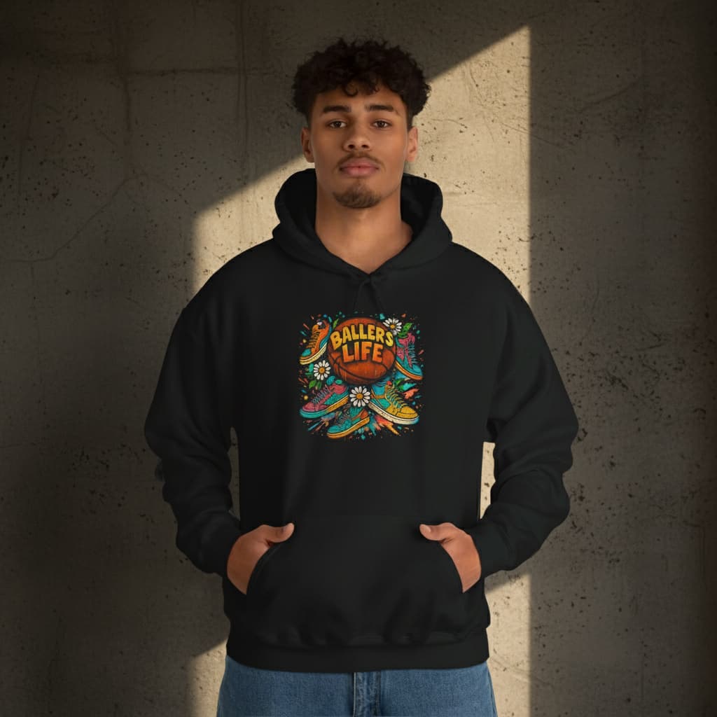 Basketball Hoodie | Unisex Heavy Blend™ Graphic Hooded Sweatshirt for Players & Fans