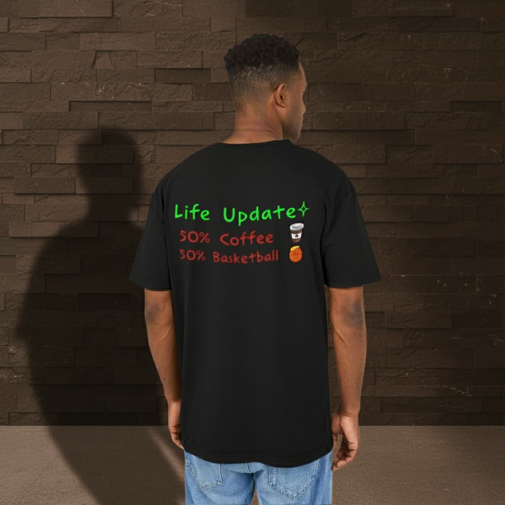 Oversized Basketball Streetwear Quote Tee | Unisex Front & Back Printed Graphic T-Shirt