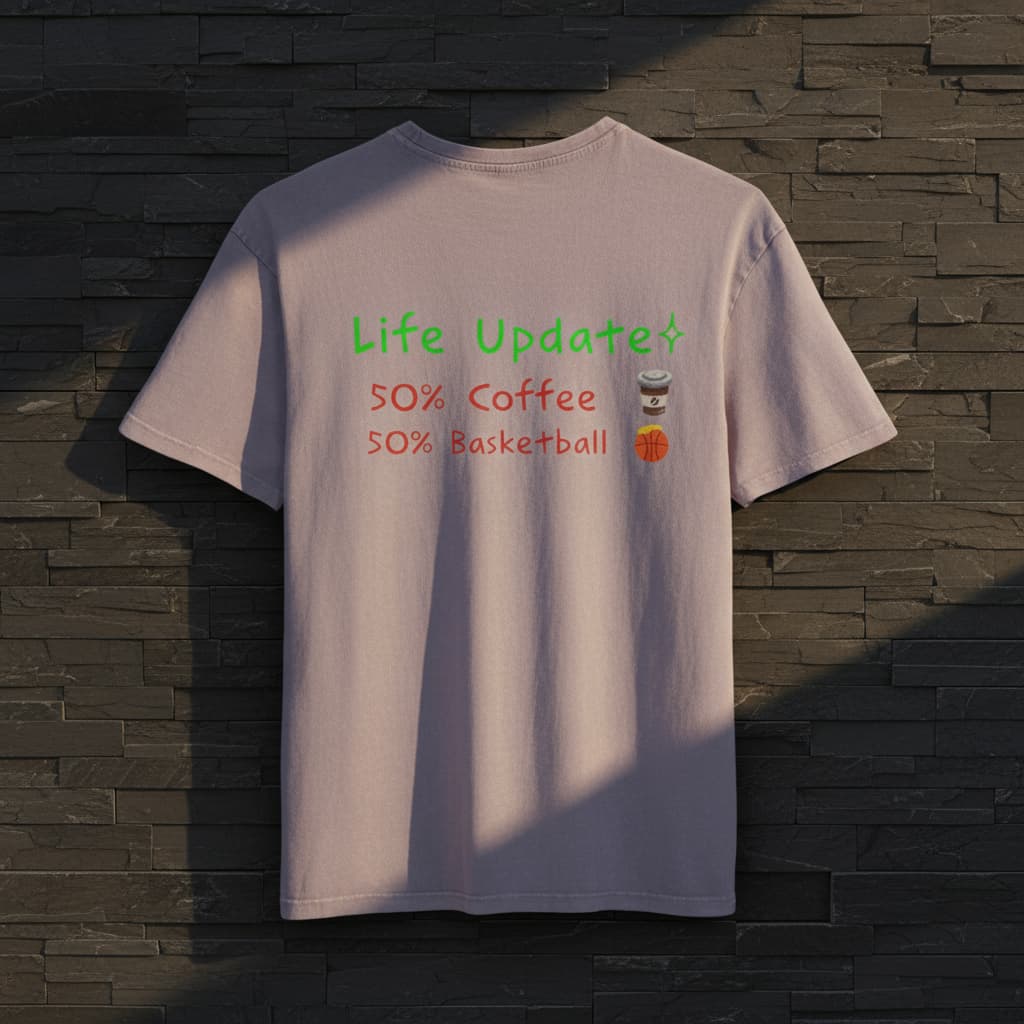 Oversized Basketball Streetwear Quote Tee | Unisex Front & Back Printed Graphic T-Shirt