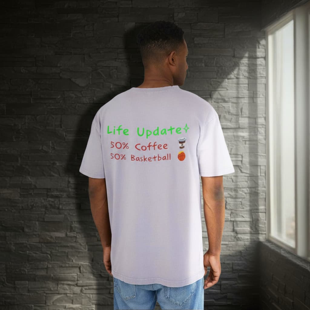 Oversized Basketball Streetwear Quote Tee | Unisex Front & Back Printed Graphic T-Shirt