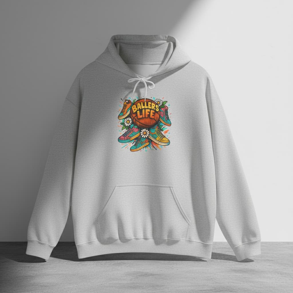Basketball Hoodie | Unisex Heavy Blend™ Graphic Hooded Sweatshirt for Players & Fans