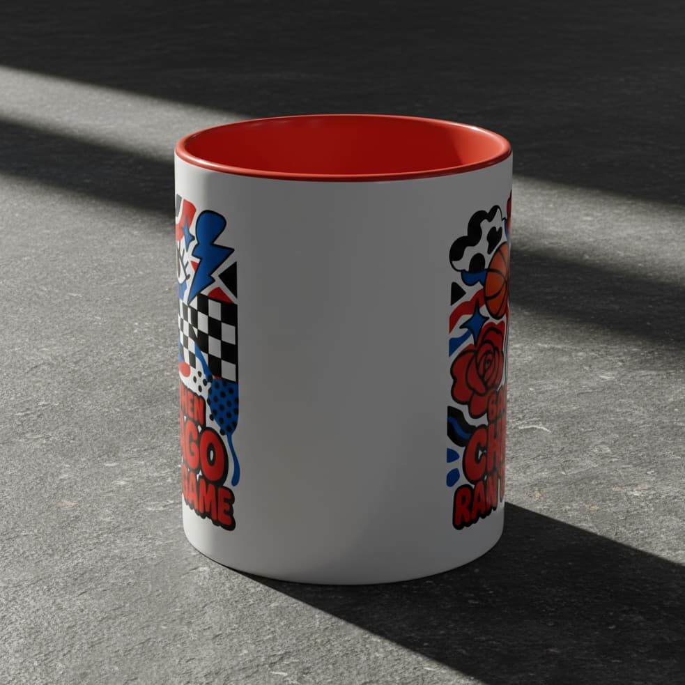 Chicago Basketball Mug Gift | Vintage Hoops Accent Coffee Cup (11oz & 15oz) | Perfect for Office, Home, or Chill Coffee Time