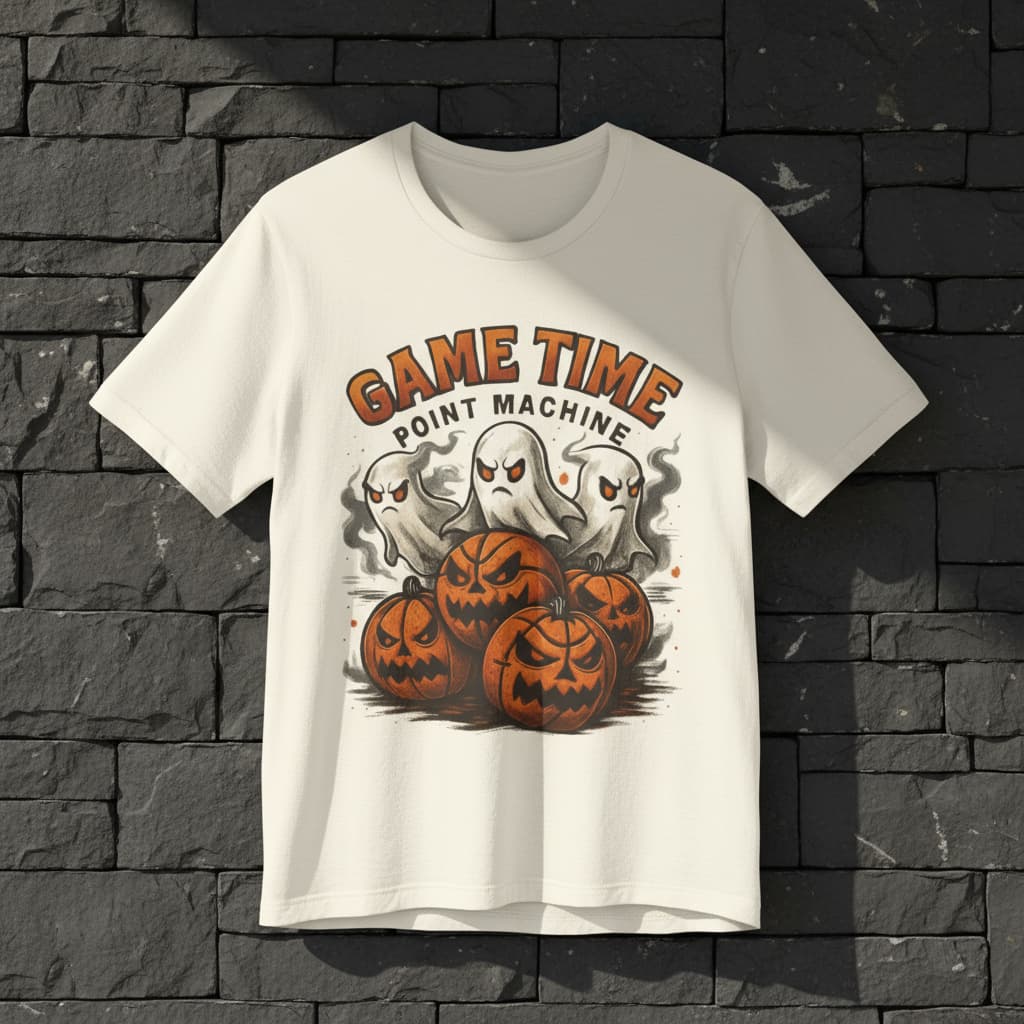Limited Edition Halloween Basketball Tee – Unisex “Game Time Point Machine” Streetwear Shirt | Best Spooky Gift