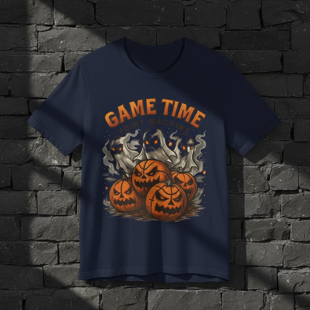 Limited Edition Halloween Basketball Tee – Unisex “Game Time Point Machine” Streetwear Shirt | Best Spooky Gift