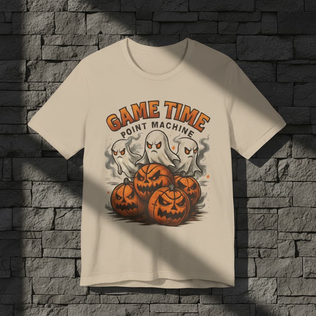 Limited Edition Halloween Basketball Tee – Unisex “Game Time Point Machine” Streetwear Shirt | Best Spooky Gift