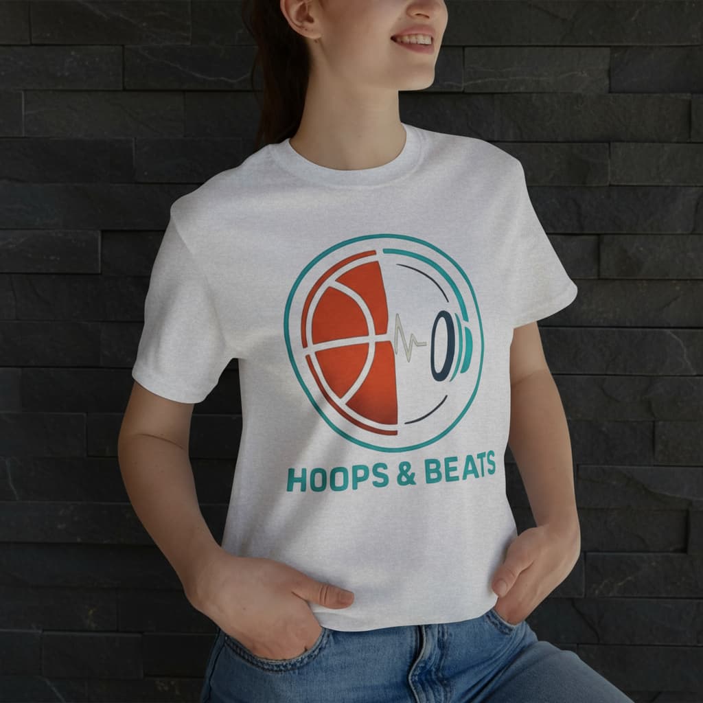 Hoops & Beats Unisex Jersey Tee | Modern Basketball & Music Graphic Shirt | Best Daily Fit for Streetwear Fans