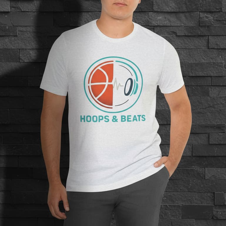 Hoops & Beats Unisex Jersey Tee | Modern Basketball & Music Graphic Shirt | Best Daily Fit for Streetwear Fans