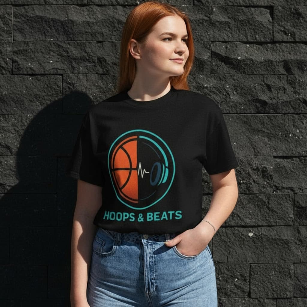 Hoops & Beats Unisex Jersey Tee | Modern Basketball & Music Graphic Shirt | Best Daily Fit for Streetwear Fans