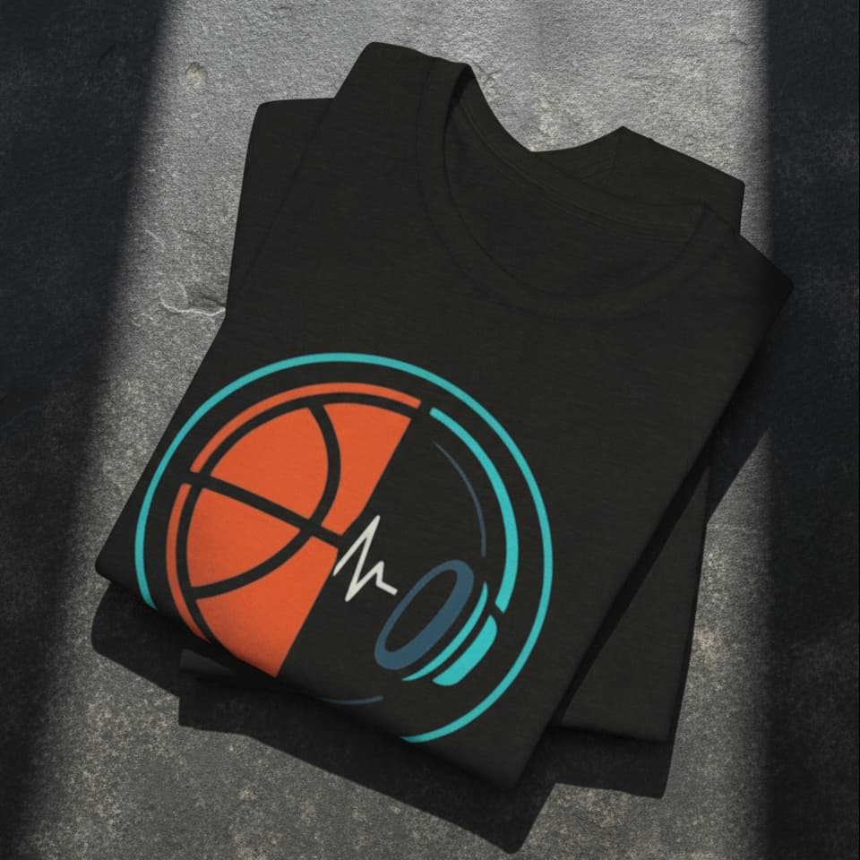 Hoops & Beats Unisex Jersey Tee | Modern Basketball & Music Graphic Shirt | Best Daily Fit for Streetwear Fans
