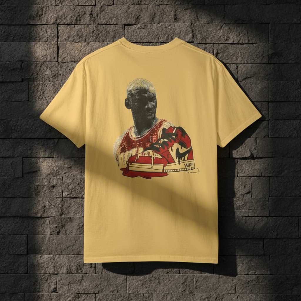 Jordan Inspired Streetwear Tee | Unisex Garment-Dyed T-Shirt with Front & Back Print