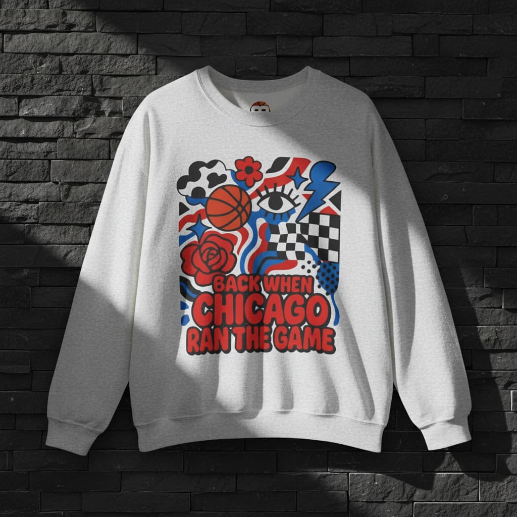 Vintage Chicago Basketball Crewneck Sweatshirt | Unisex Retro Hoops Gift