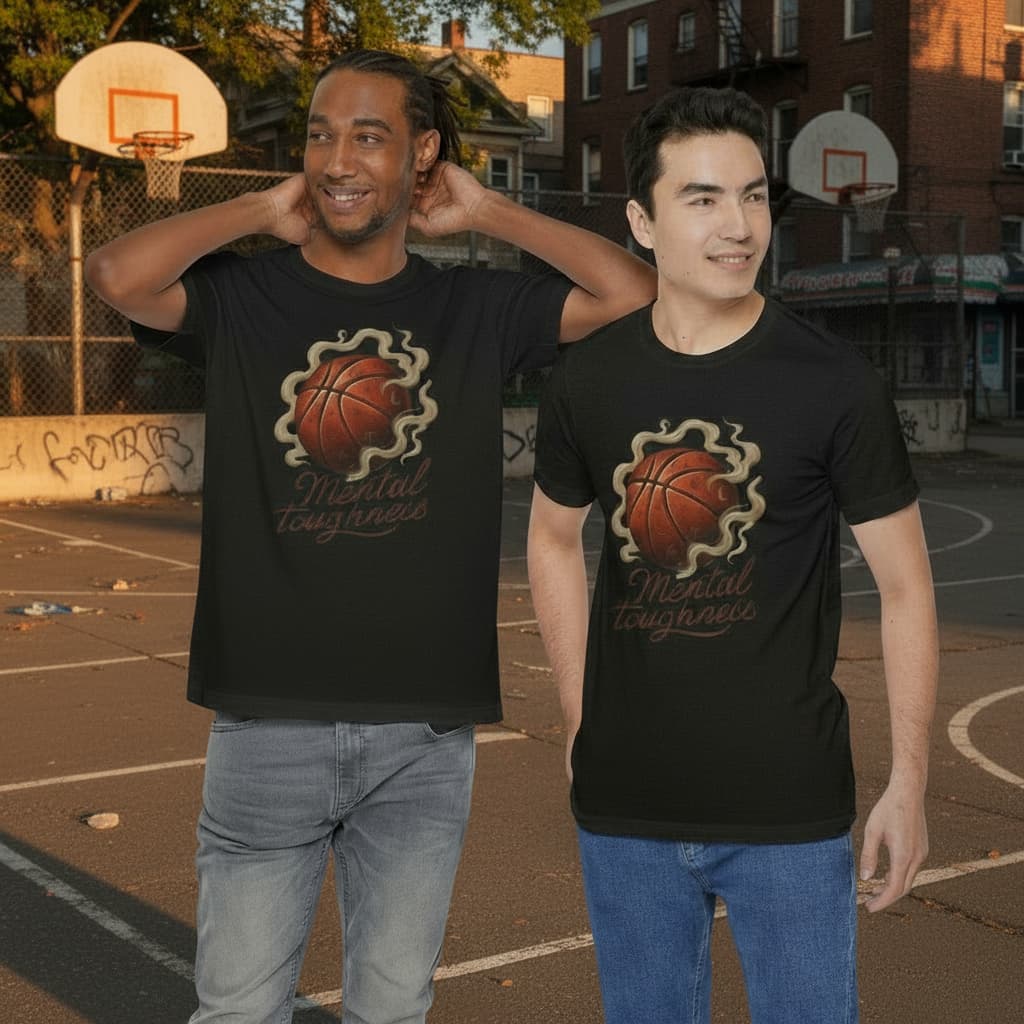 “Mental Toughness” Basketball Graphic Tee – Unisex Short Sleeve Streetwear Shirt