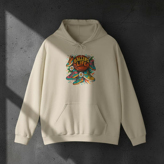 Basketball Hoodie | Unisex Heavy Blend™ Graphic Hooded Sweatshirt for Players & Fans