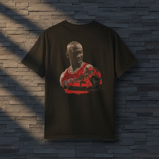 Jordan Inspired Streetwear Tee | Unisex Garment-Dyed T-Shirt with Front & Back Print