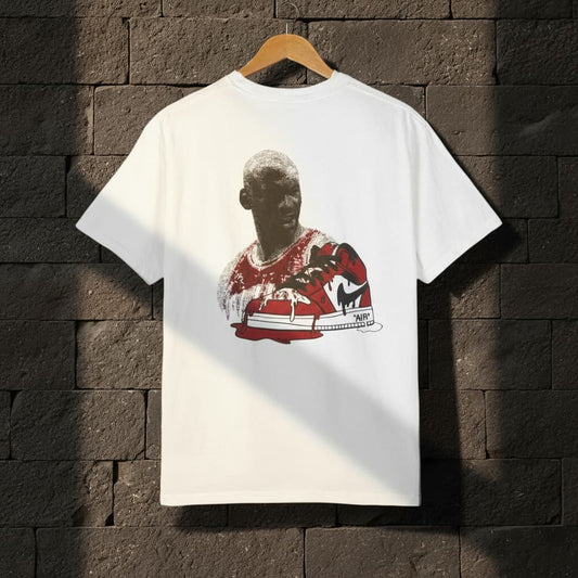 Jordan Inspired Streetwear Tee | Unisex Garment-Dyed T-Shirt with Front & Back Print