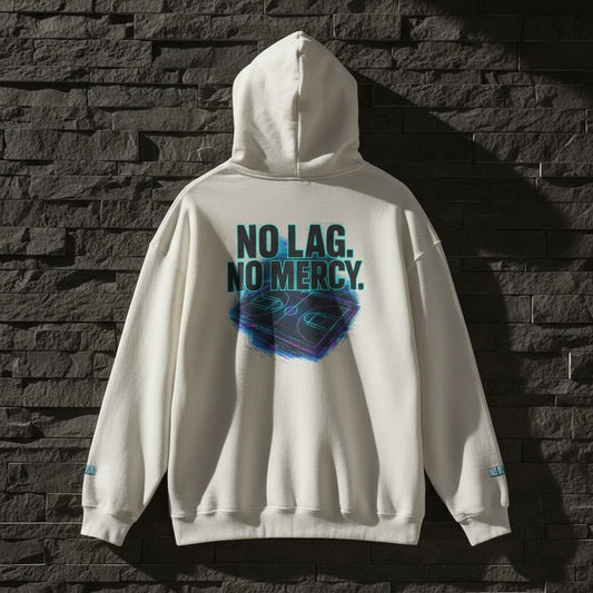 Oversized Glitch Hoodie – Unisex Neon Court Graphic Streetwear | Frond and Back Prints