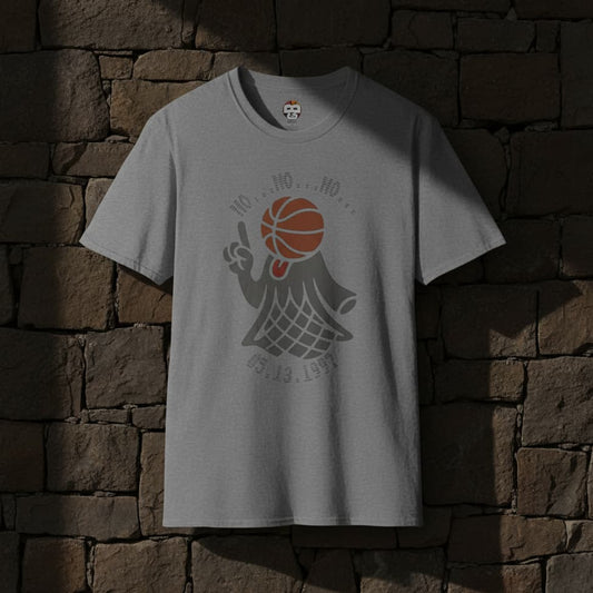 Unisex Softstyle T-Shirt – Spooky ‘No, No, No… Not In My House!’ Halloween Graphic Tee with Iconic Finger Wag Dunk Design