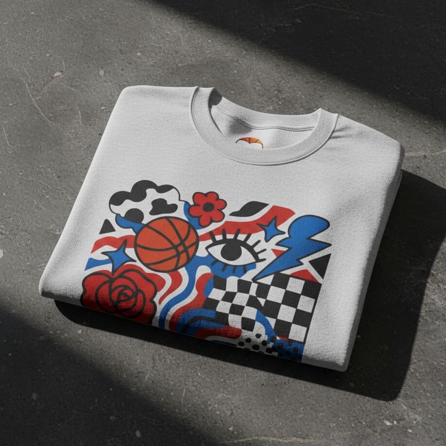 Vintage Chicago Basketball Crewneck Sweatshirt | Unisex Retro Hoops Gift